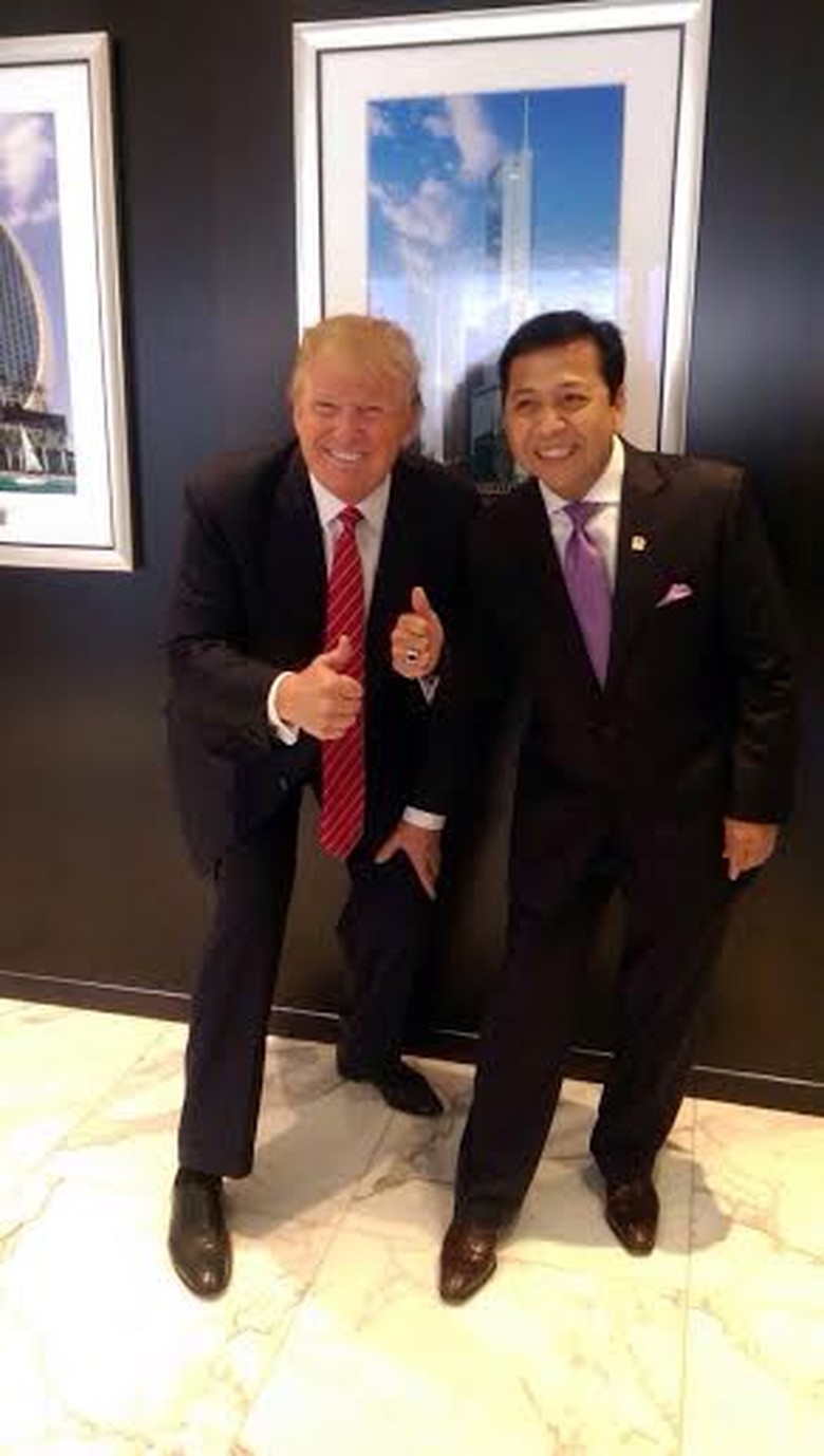 Serba-serbi Kemunculan Novanto dan Fadli di Acara Donald Trump