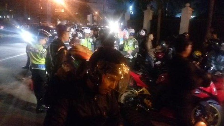 Operasi Gabungan TNI-Polri, Balap Liar di Jalan Asia Afrika Senayan Disikat