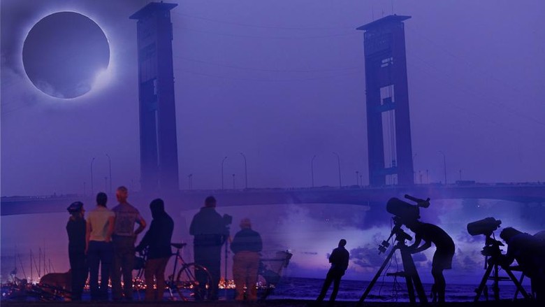 Hore! Langit Cerah Menyapa Hari Gerhana di Palembang Hore! Langit Cerah Menyapa Hari Gerhana di Palembang