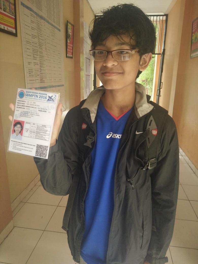 Izzan, Bocah 13 Tahun di Bandung yang Ikut SBMPTN Hari Ini