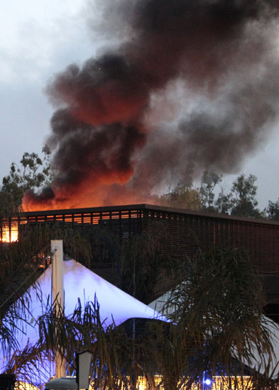 Hotel Tempat Jurnalis Asing di Libya Terbakar