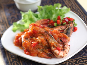Resep Seafood: Udang Bakar Saus Tomat
