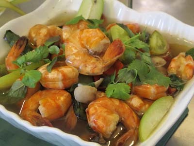 Resep Seafood: Udang Kuah Asam Pedas