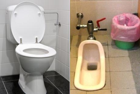 Toilet seat vs squat, Which is more healthy? And accident in the toilet