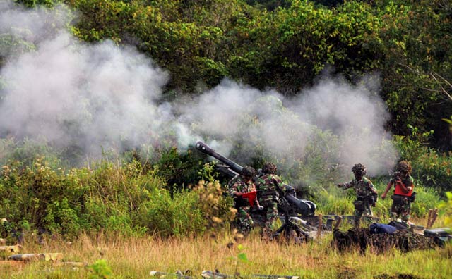 Ribuan Prajurit TNI Bombardir Sangatta