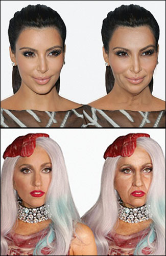 Inilah Wajah Justin Bieber dan Lady Gaga Saat Tua Nanti