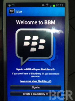 BlackBerry Messenger di Android Menampakkan Diri