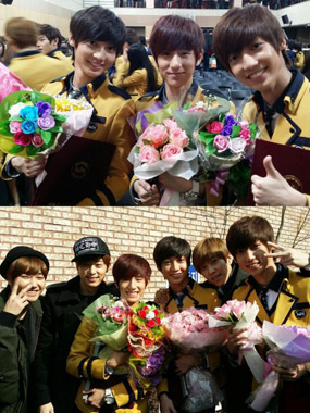 Youngmin, Kwangmin dan Minwoo  Boyfriend  Rayakan Kelulusan SMA