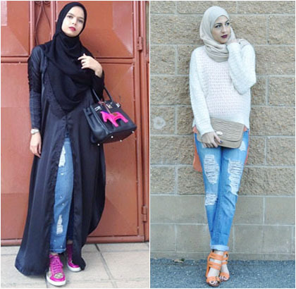 Hijab Style: Cara Para Hijabers Tampil Stylish dengan Jeans Robek 1