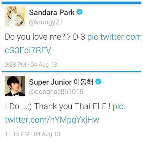 Tweet Lama Dara  2NE1  dan Donghae  SuJu  Kembali Jadi Sorotan