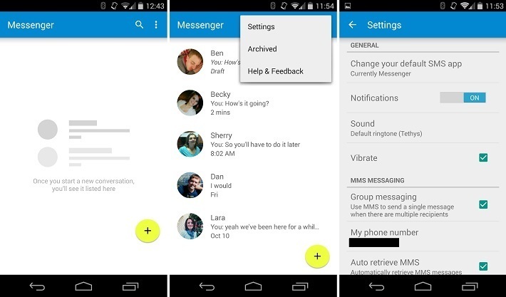 Google Messenger, Aplikasi Chit-chat di Android 5.0