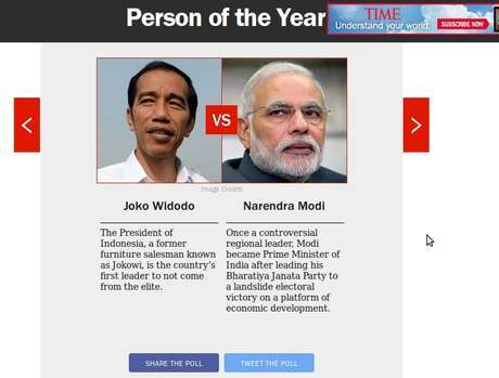 Jokowi Kalahkan Obama di Polling Majalah TIME