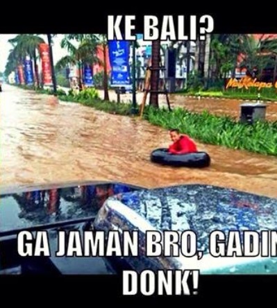 Meme Kocak Banjir Jakarta