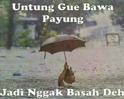 Meme Kocak Banjir Jakarta