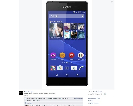 Penampakan Sony Xperia Z4