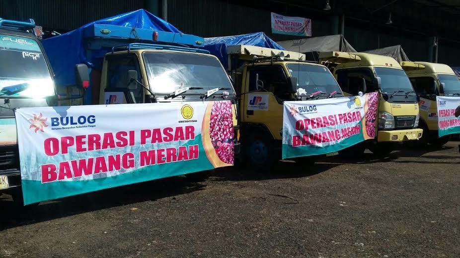 Mentan Pulang, Truk-truk Operasi Pasar Bawang Merah Bulog Hilang