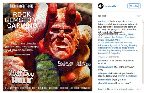 Batu Akik Ati Ayam Berbentuk 'Hellboy' Ditawar Rp 35 Juta http://images.detik.com/content/2015/06/24/1059/thoriq10_dlm.jpg