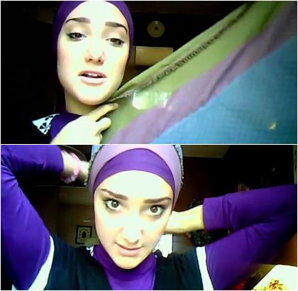 Tutorial Hijab Pashmina dengan Aksen Ruffle ala Hijabers Amerika, Yasemin 2