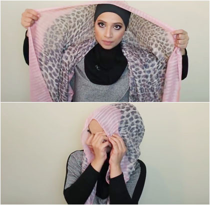 Tutorial Hijab Pashmina untuk Wanita Berkacamata 2