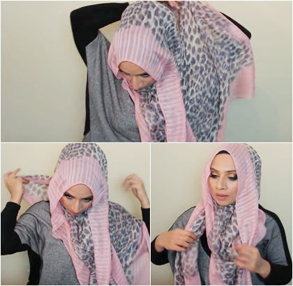 Tutorial Hijab Pashmina untuk Wanita Berkacamata 4