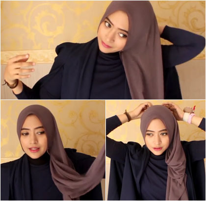 Hanya 2 Menit, Tutorial Hijab Pashmina untuk ke Segala Acara 3