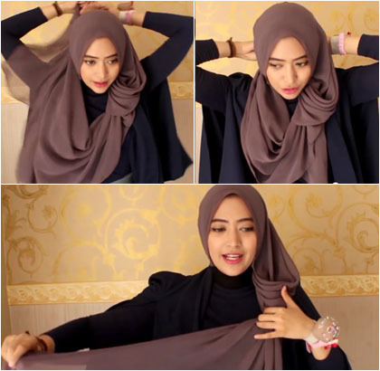 Hanya 2 Menit, Tutorial Hijab Pashmina untuk ke Segala Acara 4