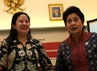 (Kiri ke kanan) Menteri Agama Lukman Hakim Saifuddin, Menteri Koordinator Pembangunan Manusia dan Kebudayaan (PMK) Puan Maharani, dan Menteri Kesehatan Nila Moeloek memberikan keterangan usai rapat.