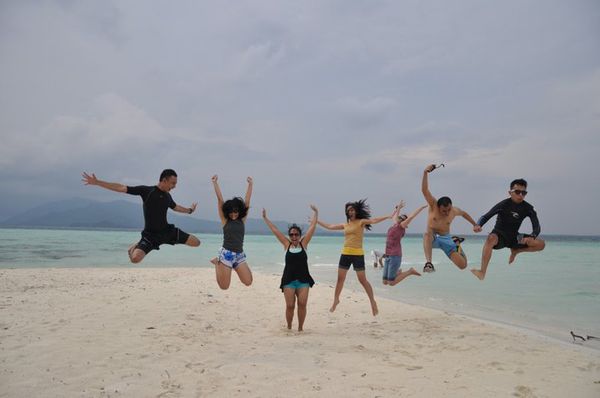 Di salah satu gosong di karimun jawa