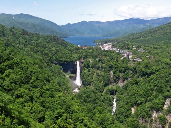 Air terjun Kegon yang dikelilingi pepohonan hijau (sumber:en.wikipedia.org)