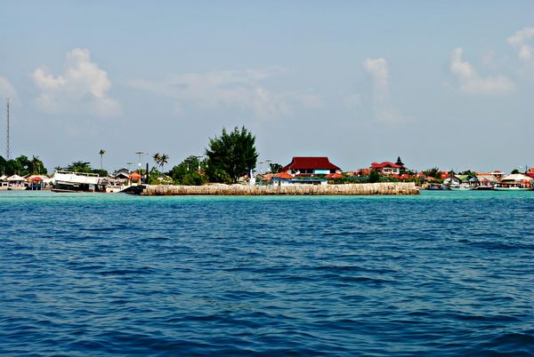 Foto rumah penduduk di Pulau Harapan