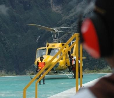 Helikopter Bel yang membawa kami turun dari Tembagapura ke timika (foto: keken/detikTravel)