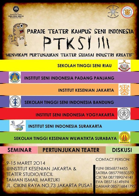 Parade Teater Kampus Seni Indonesia Digelar Sepekan Parade Teater Kampus Seni Indonesia Digelar Sepekan