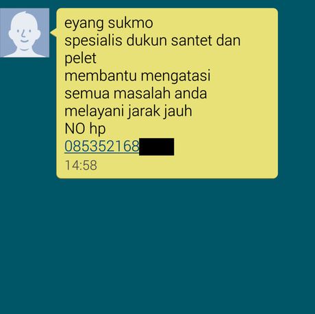  SMS Nyasar dari Seks, Santet Sampai Pelet