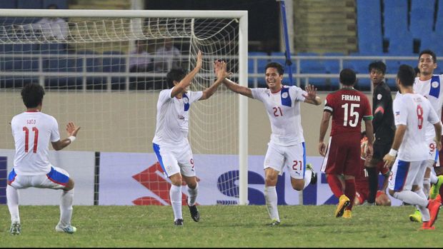 TImnas Filipina berhasil mempecundangi Indonesia saat Piala AFF 2014.