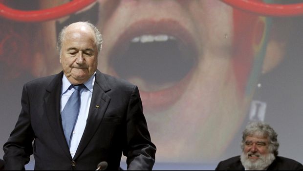 Chuck Blazer dan Sepp Blatter pada Kongres FIFA 2011.