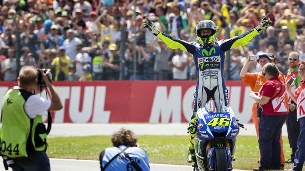 Valentino Rossi menjadi pebalap tersukses di Sirkuit Assen.
