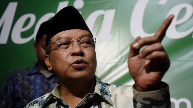 Ketua Umum PBNU KH Said Aqil Siradj menegaskan peran santri sangat vital dalam mempertahakan kemerdekaan Indonesia. (ANTARA FOTO/Zabur Karuru)