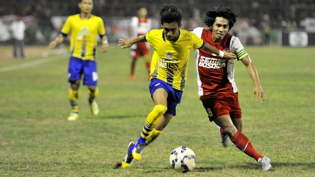 Fitra Ridwan (kiri) cukup diandalkan Gresik United di putaran pertama Liga 1.