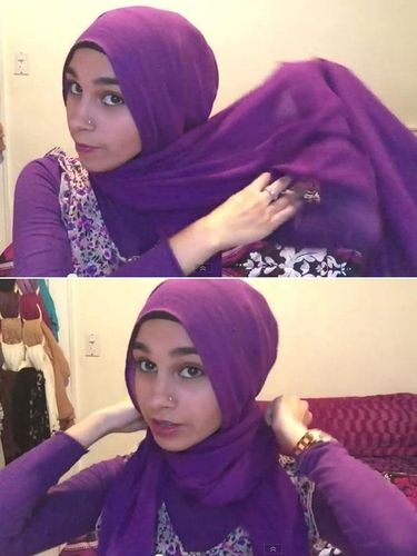 Tutorial Hijab  Simpel untuk Si Wajah Bulat  dan Berkacamata