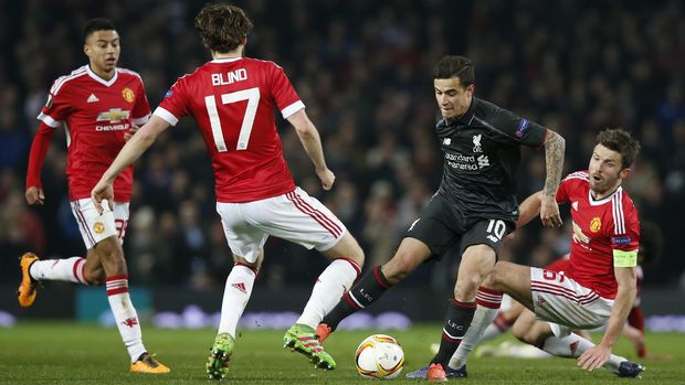 Philippe Coutinho menjadi pemain Liverpool yang harus diwaspadai lini belakang Manchester United.