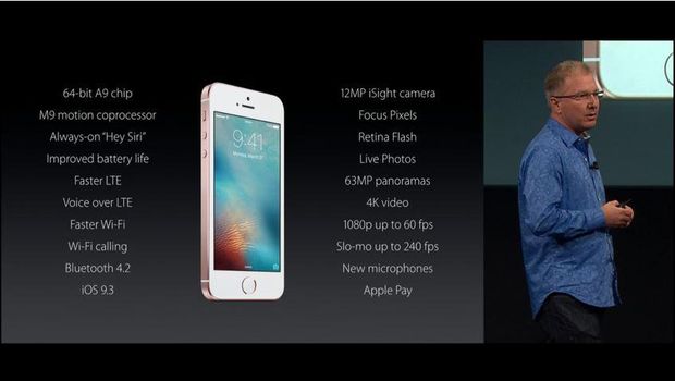  Apple membanderol iPhone SE seharga USD 399 16GB dan USD 499 64GB