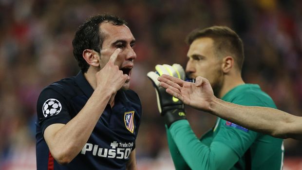 Diego Godin menjadi nyawa lini pertahanan Atletico Madrid.