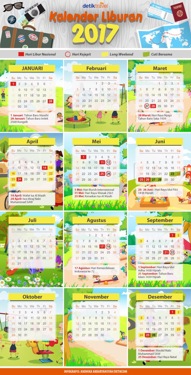 Sebarkan! Ini Dia Kalender Liburan Tahun 2017 Sebarkan! Ini Dia Kalender Liburan Tahun 2017