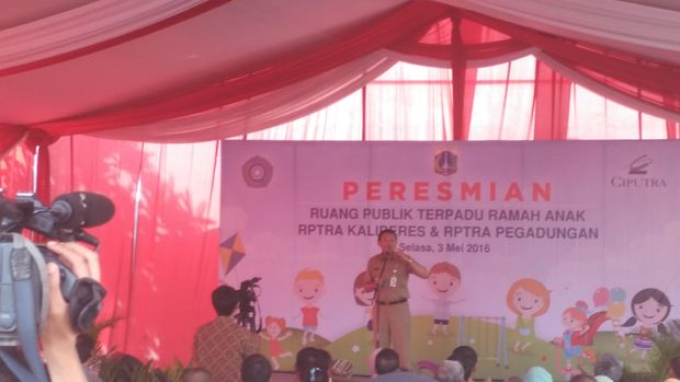 Ahok Resmikan RPTRA Kalideres: Semoga Anak-anak Senang Bermain Setiap Hari