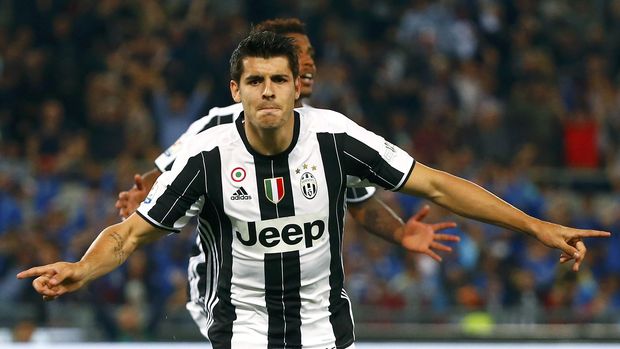Alvaro Morata pernah mencicipi dua gelar Serie A dan runner-up Liga Champions bersama Juventus.