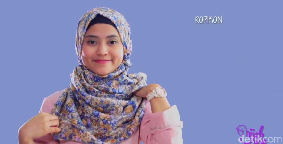 Tutorial Hijab Praktis Tanpa Jarum Saat sedang Terburu-buru