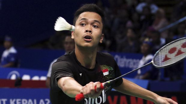 Anthony Ginting berhasil melangkah ke babak perempat final Malaysia Masters.