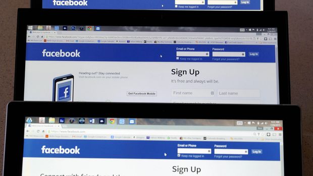 Ilustrasi akun facebook.