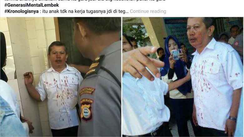 Ayah dan Anak yang Terlibat Pemukulan Guru SMKN 2 Makassar Ditahan Polisi