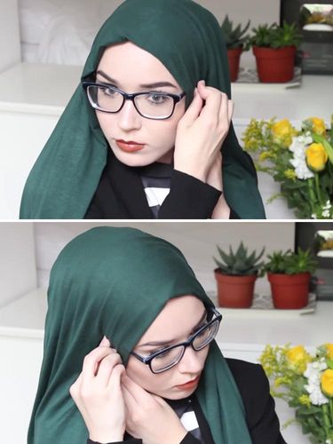 Tutorial Hijab Semi Turban untuk Wanita Berkacamata 